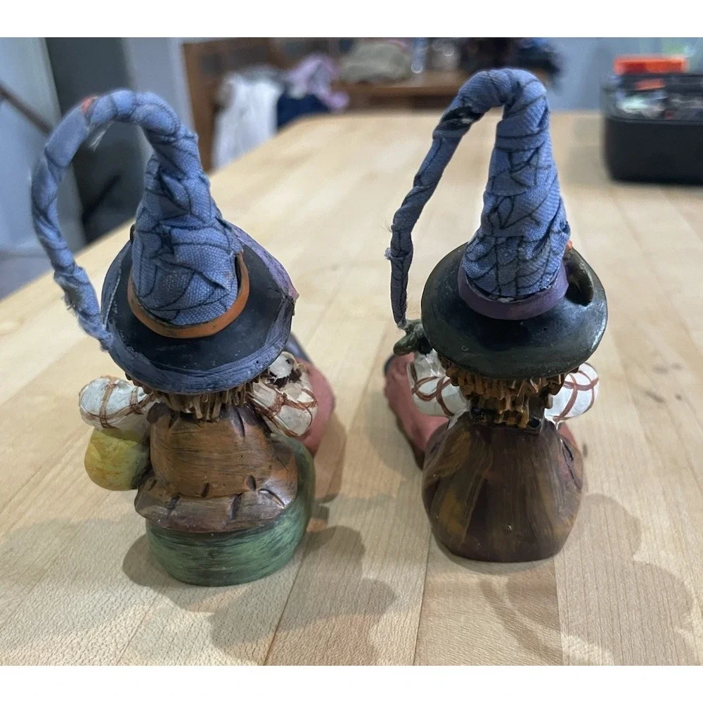 Halloween Figures Scarecrow Shelf Sittters Ghost Pumpkins Mini Poly Resin Lemax